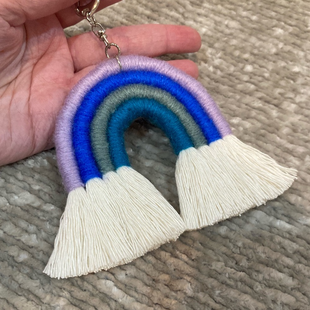 🔸NWT🔸 Boho Macrame Rainbow Keychain / Purse Charm/ Tassel